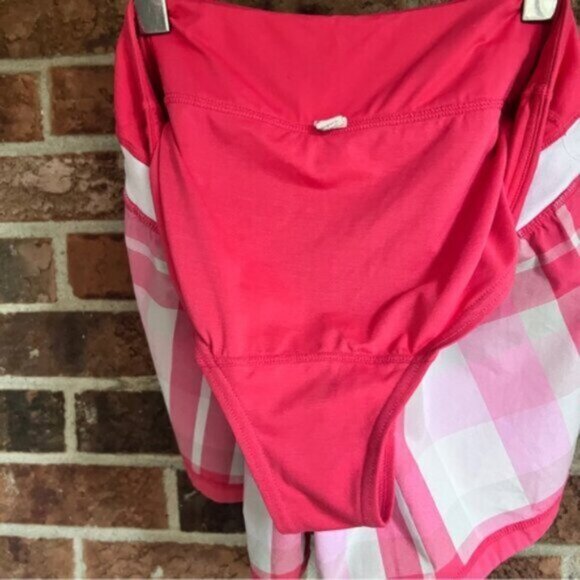 lululemon *  speed up shorts - hot pink and white plaid  4” Size 8 - Picture 7 of 13